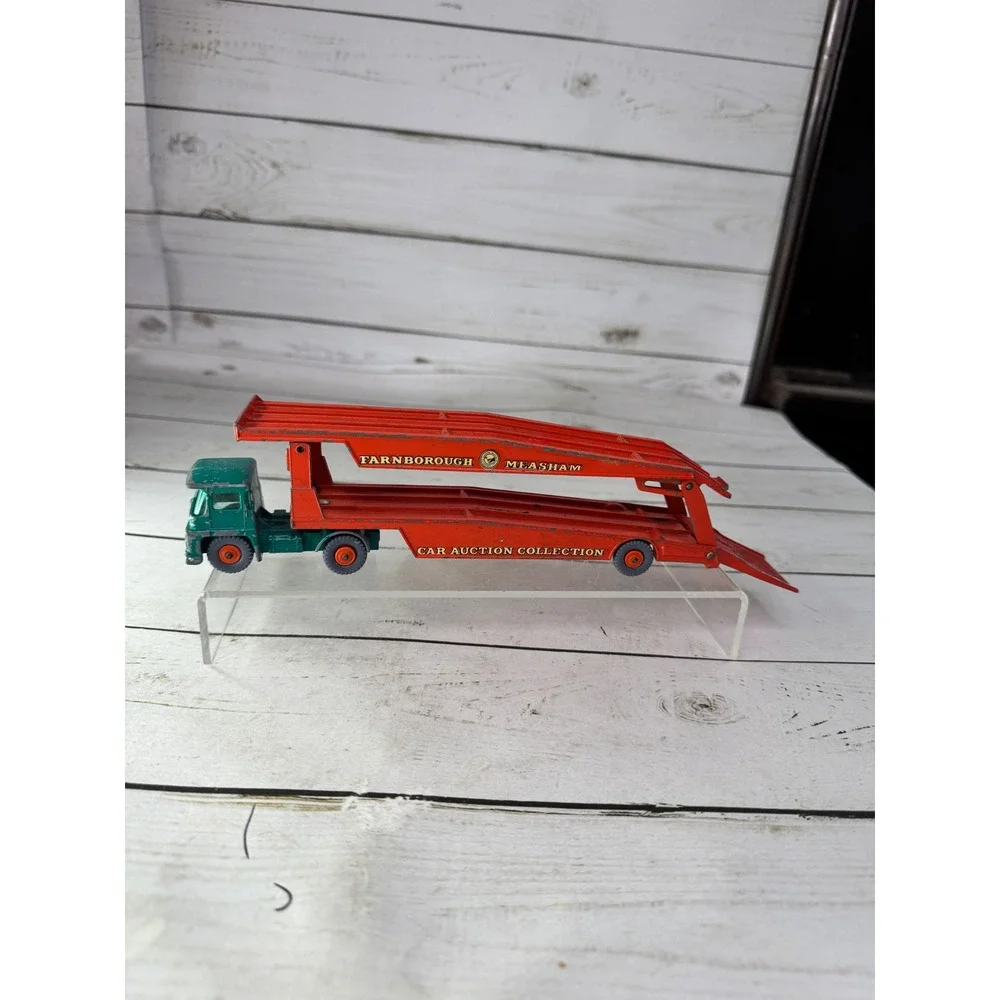 Matchbox Lesney King Size K-8 Guy Warrior Car Transporter Green Orange England